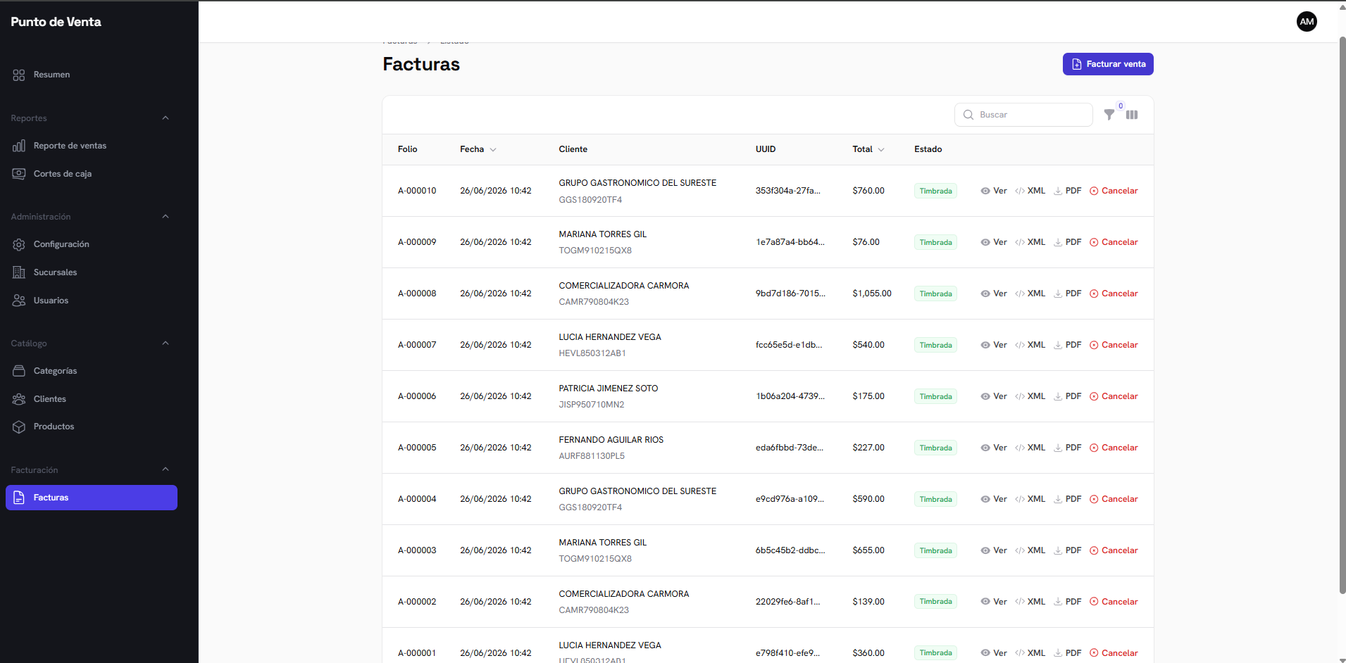 Facturación CFDI 4.0